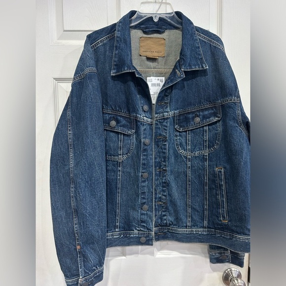 American Eagle Outfitters Other - American Eagle AE Men’s XL Denim Trucker Jean Jacket Rancher Jeans Dark Wash NWT